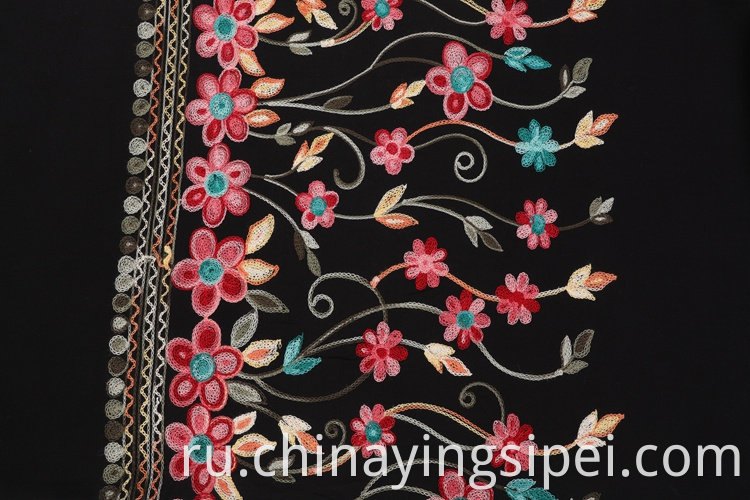Горячая распродажа дешевая тканая цветочная вышивка 100% Rayon Fabric для женского платья